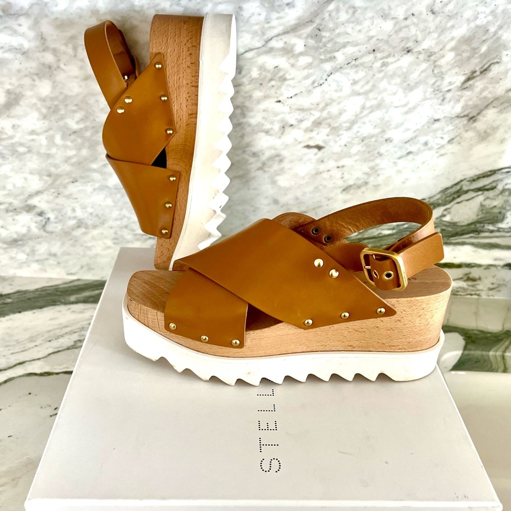 Stella McCartney Elyse criss-cross platform sandal